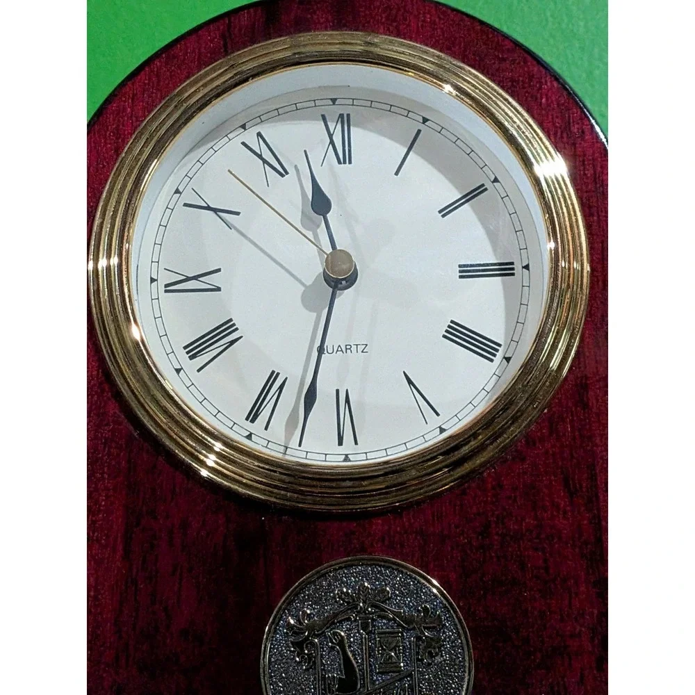 Vintage 2000 Maytag San Diego Employee Award Desk Clock Rosewood Finish ~6